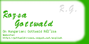 rozsa gottwald business card